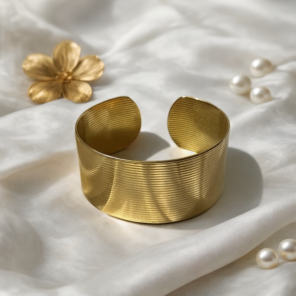 Women’s Anti-Tarnish Cuff Bracelet | Classic Designer Look | Elegant Party Wear Jewelry