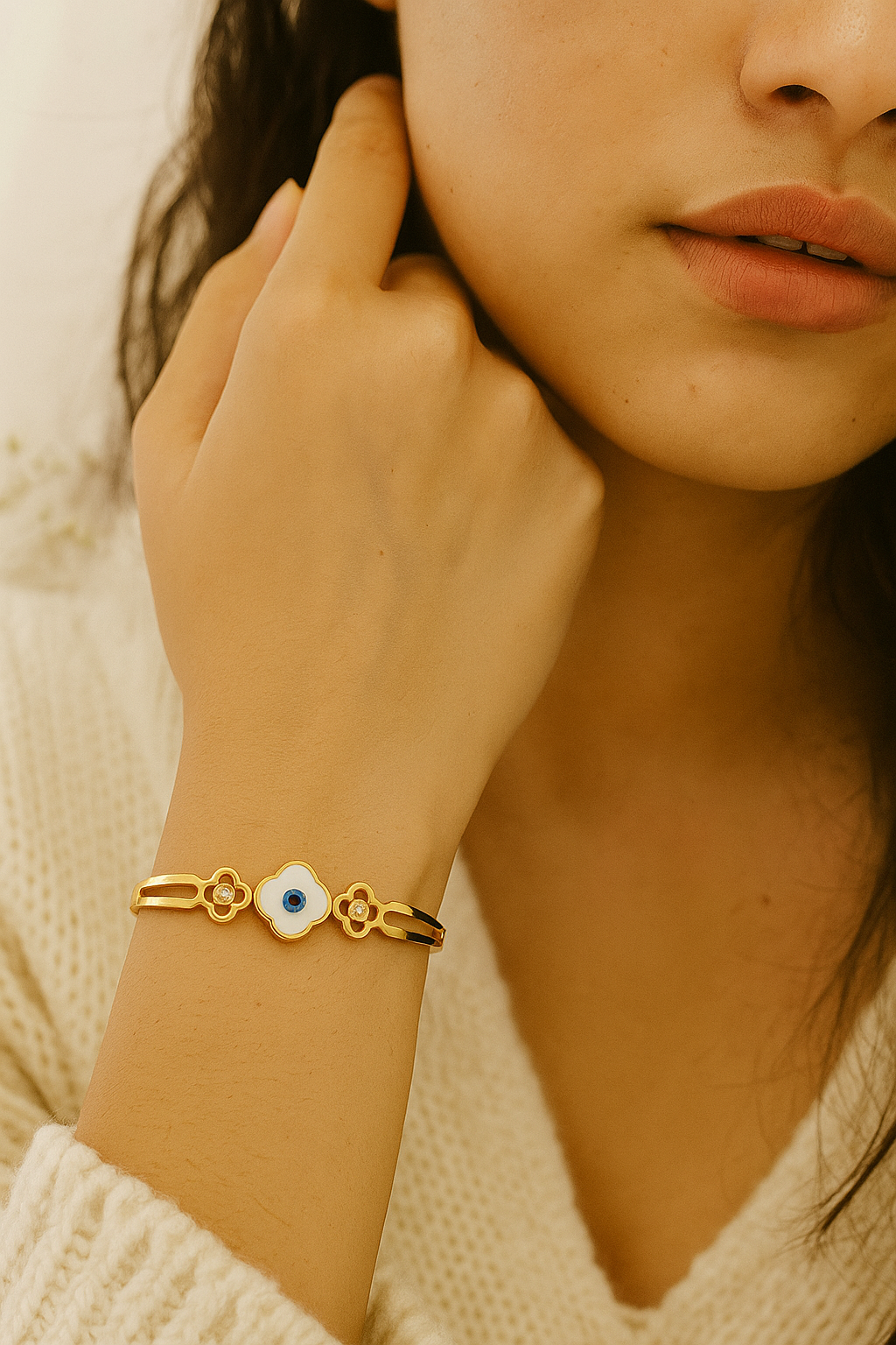 Jewelsstar Anti-Tarnish Chain & Bracelet Combo Gift Hamper | Evil Eye Design | Premium Gift Packaging