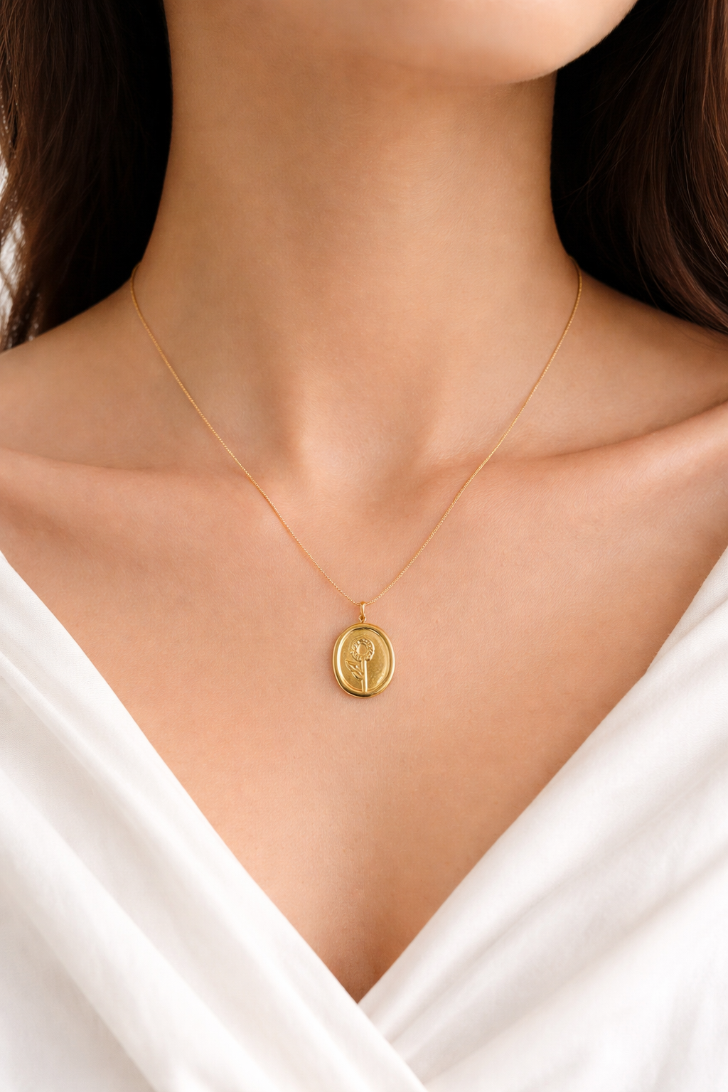 Premium 18K Gold Plated Anti-Tarnish Pendant Necklace – Elegant & Minimal
