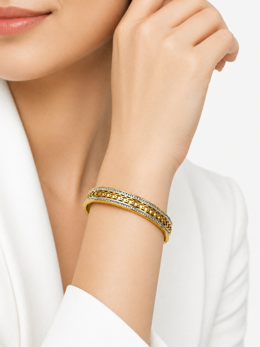 JewelsStar Anti-Tarnish American Diamond Bracelet – Sparkle that Lasts, Style that Shines