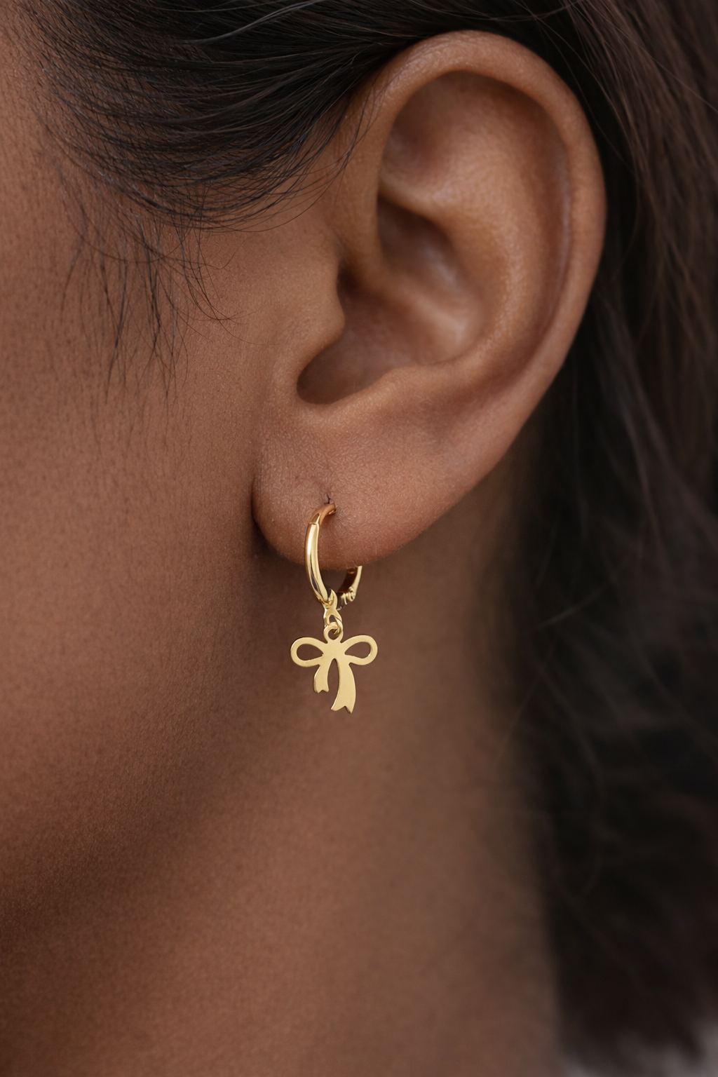 3 Pairs Small Anti-Tarnish Bow Hoops Earrings | 18K Gold Plated | Daily Wear | Skin Friendly & Lightweight | Cute Designer Minimal Earrings for Women & Girls