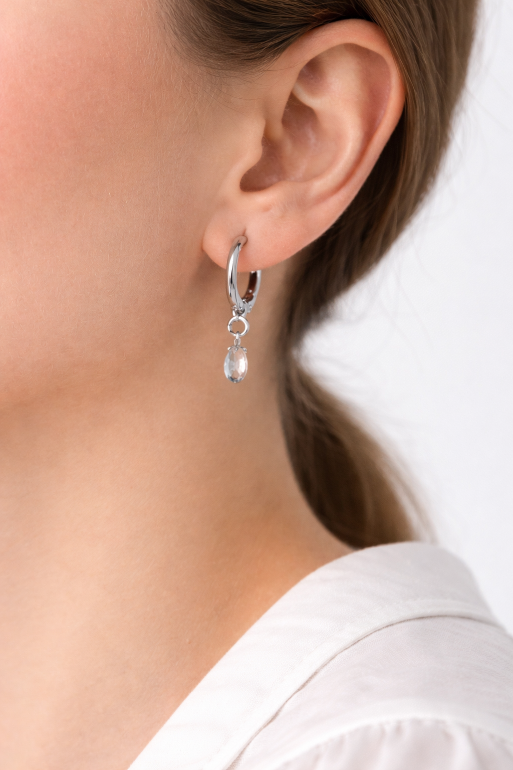 3 Pairs Silver Plated Small Hoop Earrings Set for Women | Bow Design Huggie Hoops Combo | Minimal Everyday Wear | Anti-Tarnish Lightweight Earrings