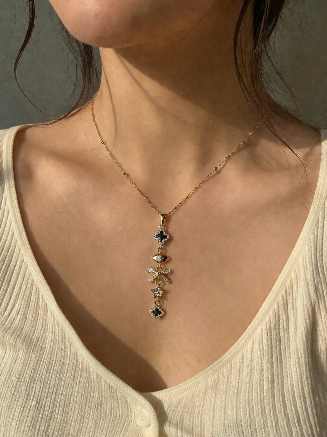 18K Gold Plated Bow Pendant Chain for Women | Anti-Tarnish Waterproof Necklace | Skin Friendly Minimal Bow Necklace | Daily Wear Fashion Jewelry