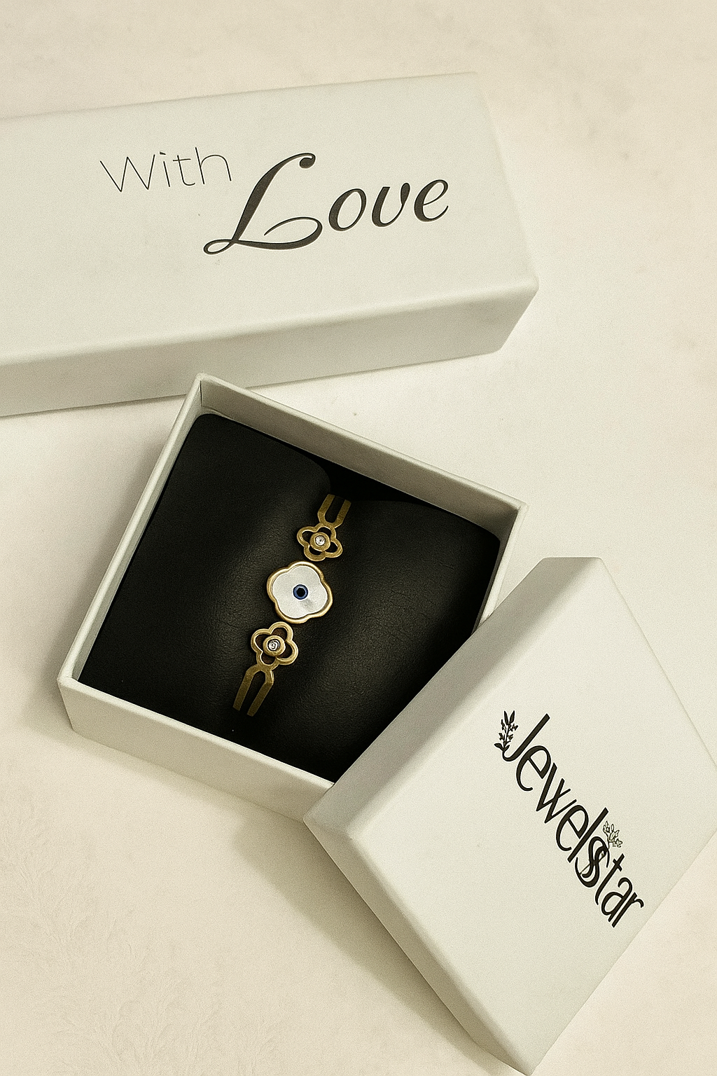 Jewelsstar Anti-Tarnish Chain & Bracelet Combo Gift Hamper | Evil Eye Design | Premium Gift Packaging