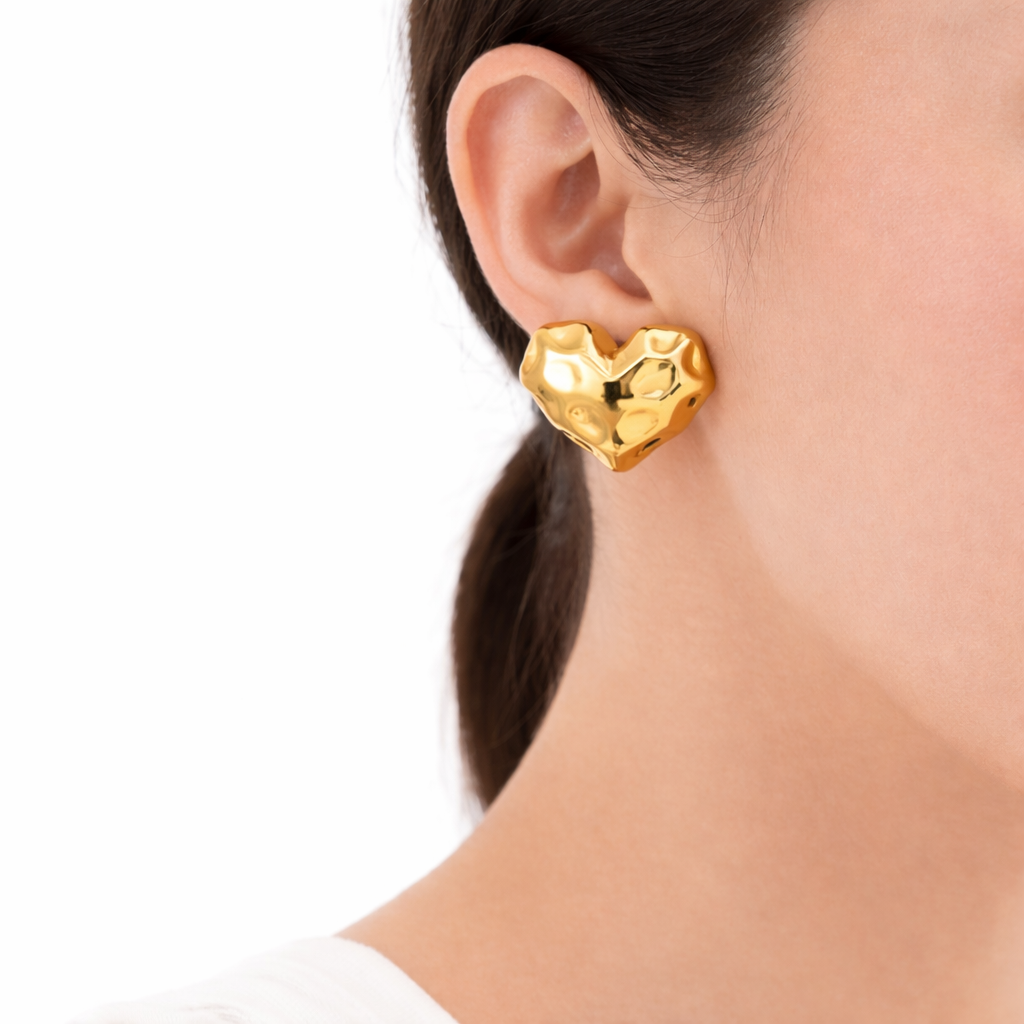 Anti- Tarnish Heart Earrings