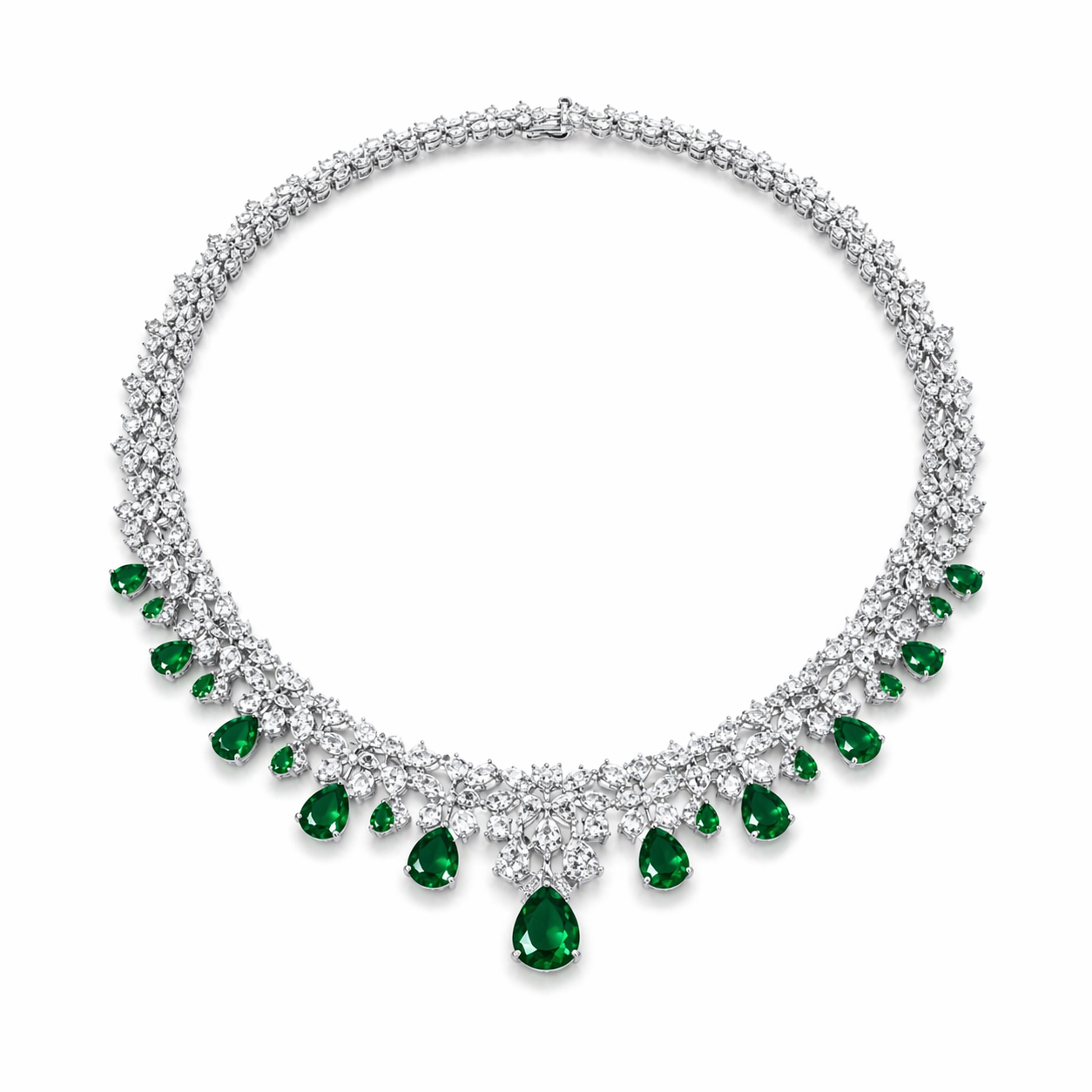 Stunning American Diamond Designer Necklace - Elegant and Timeless Jewelry Piece