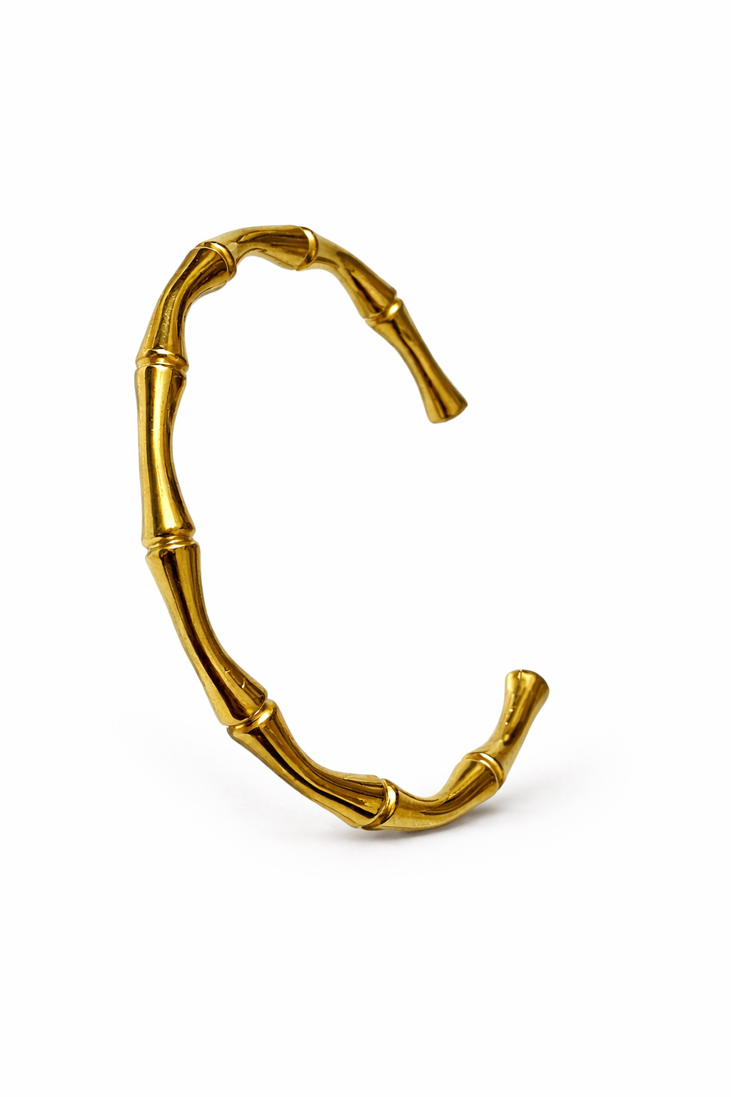 Bamboo Design Anti-Tarnish Cuff Bracelet for Women – Stylish, Durable & Adjustable