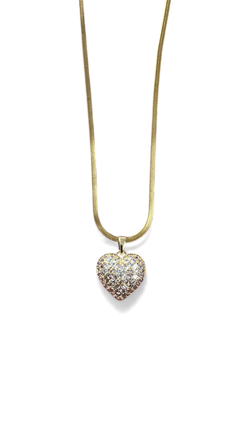 Romantic Heart Gold Pendant & Earrings Set – Perfect Gift Choice 💛 Big Size Pendant, Stylish and Durable Jewelry