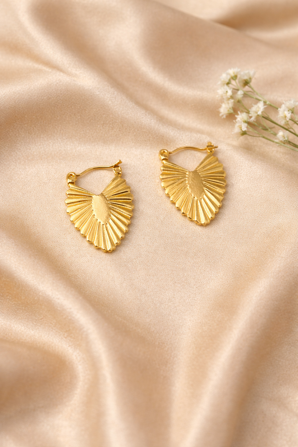 18K Gold Plated Anti-Tarnish Hoop Earrings | Skin-Friendly | Lightweight Daily Wear Hoops for Women & Girls
