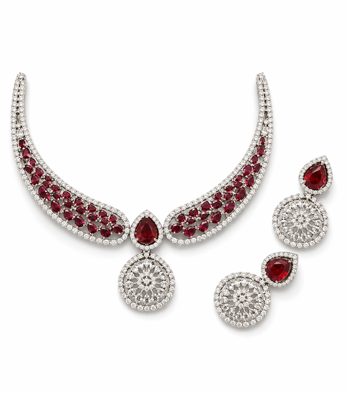 Elegant American Diamond Designer Necklace – A Timeless Statement of Luxury