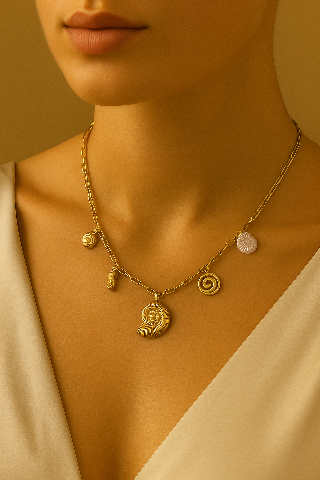 Anti-Tarnish Beach Inspired Chain | Ocean Vibes Pendant Necklace | Everyday Stylish Jewelry for Women & Girls