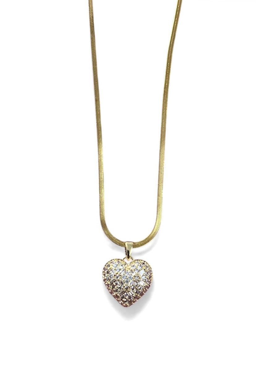 Romantic Heart Gold Pendant & Earrings Set – Perfect Gift Choice 💛 Big Size Pendant, Stylish and Durable Jewelry