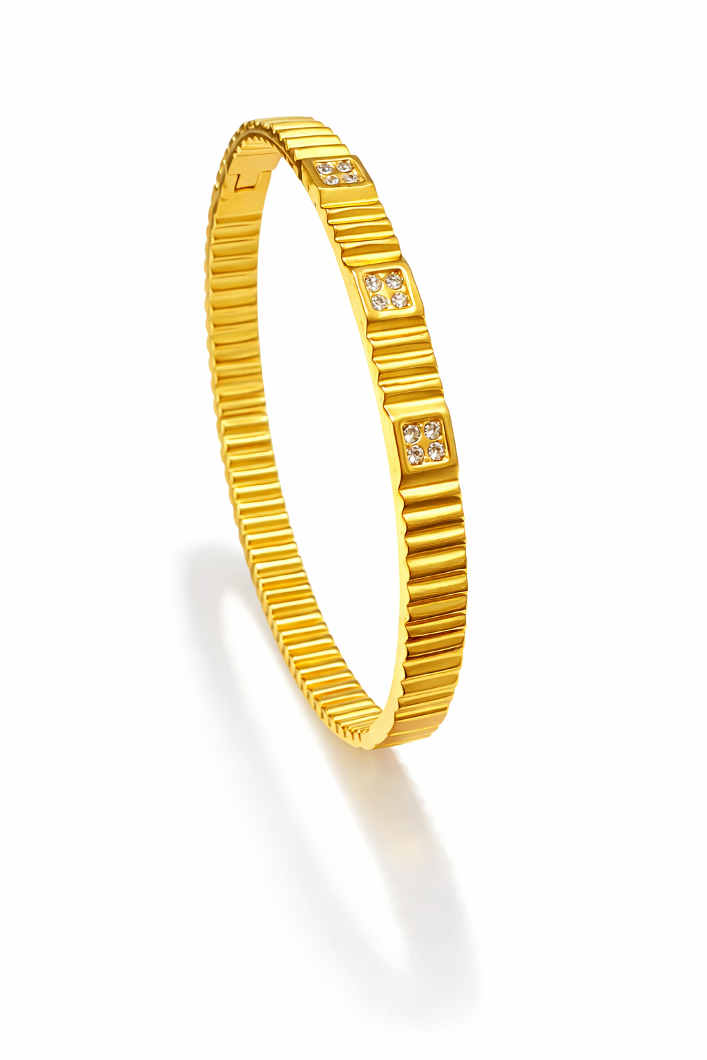 Anti-Tarnish 18K Gold Plated Crystal Studded Bracelet | Premium Finish | Adjustable Fit | Daily Wear & Party Wear | Gift Ready