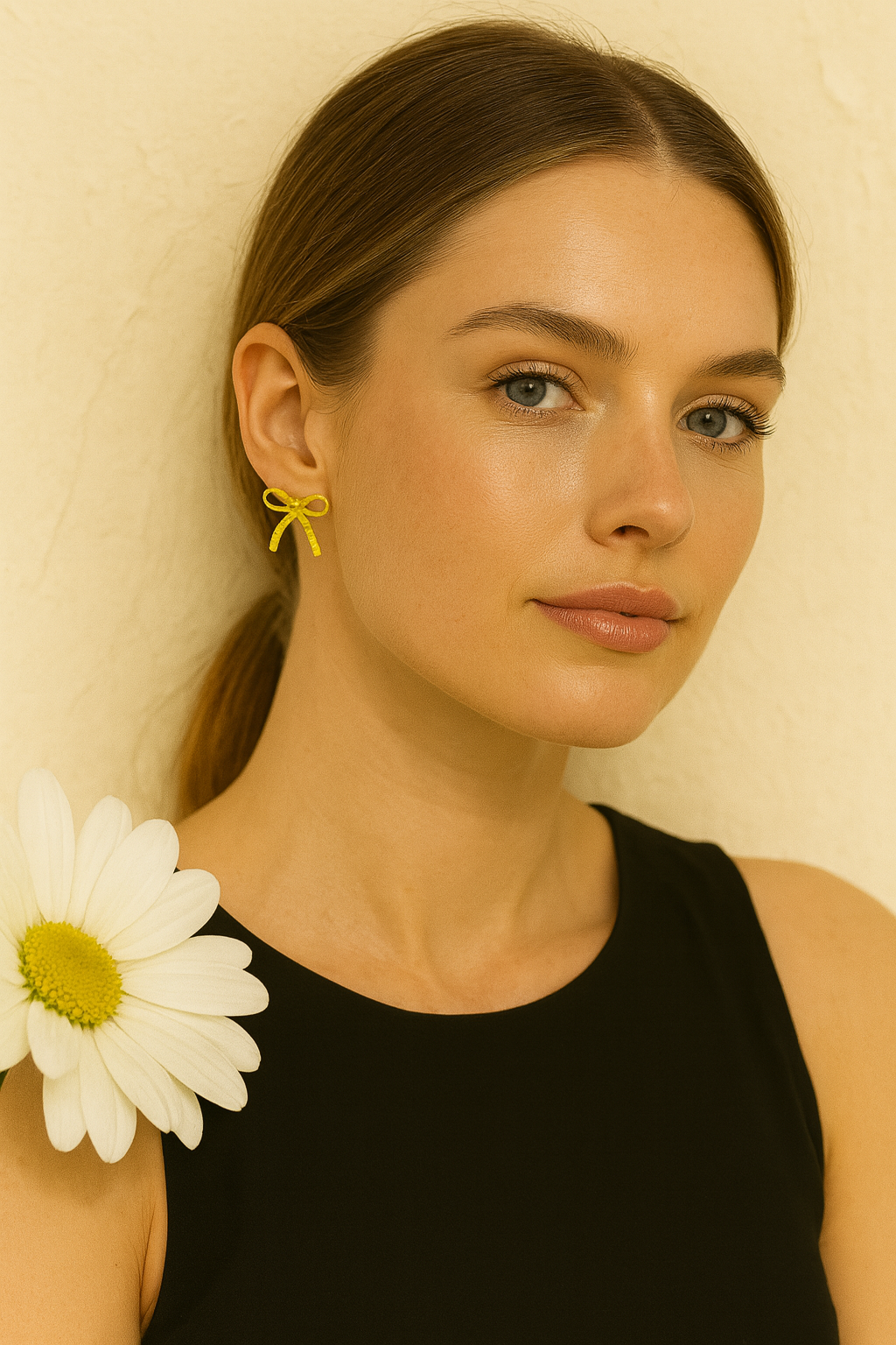 Product Description – 18K Gold Plated Bow Earrings (Anti-Tarnish