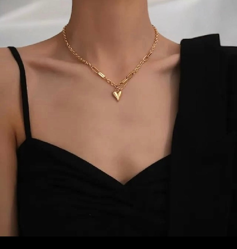 Anti-Tarnish Chain with Heart Charms