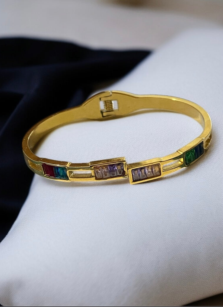 Elegant Anti-Tarnish Multicolour Stone Bracelet for Women & Girls – Stylish, Skin-Friendly, Long-Lasting Finish