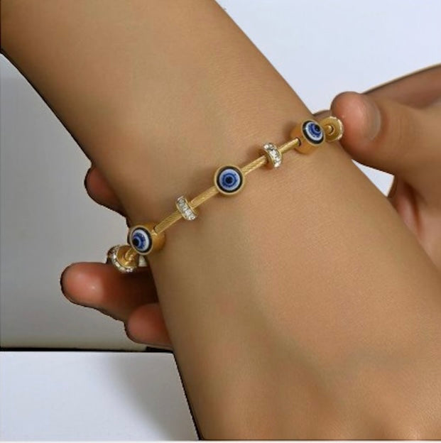 Anti-Tarnish Evil Eye Bracelet for Women & Girls | One Size Adjustable | Protection & Stylish Jewelry