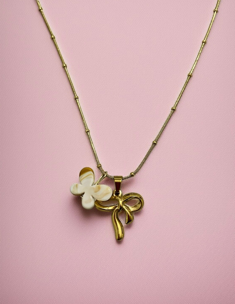 New Trendy Double Pendant Chain for Women & Girls | Classy Girlish Necklace with Adjustable Fit