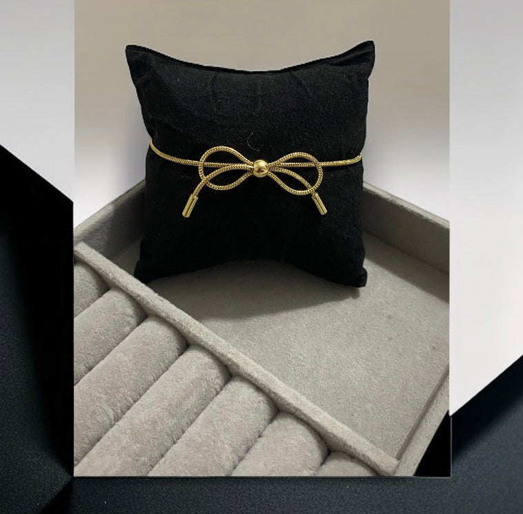 Anti-Tarnish Bow Chain Bracelet for Women & Girls | Adjustable Fit | Perfect for Gifting