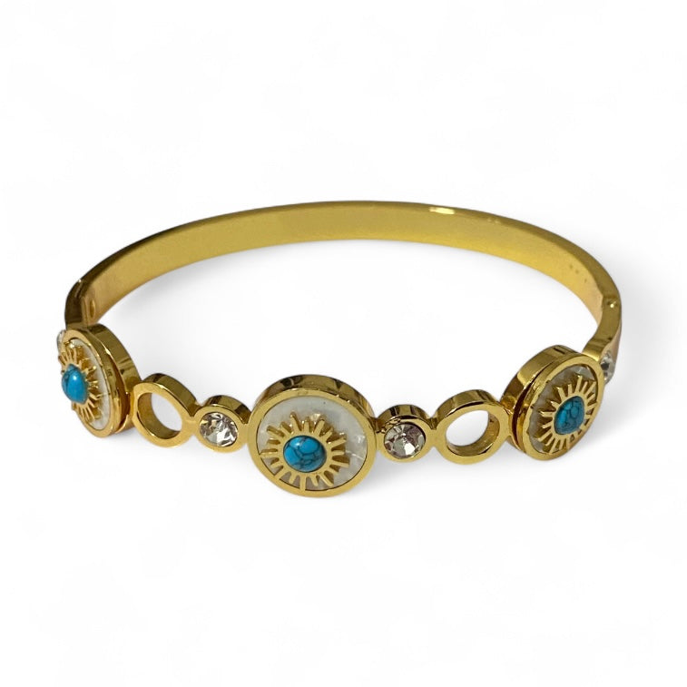 New Evil Eye Bracelet | One Size | Gold Plated Trendy Fashion Jewellery