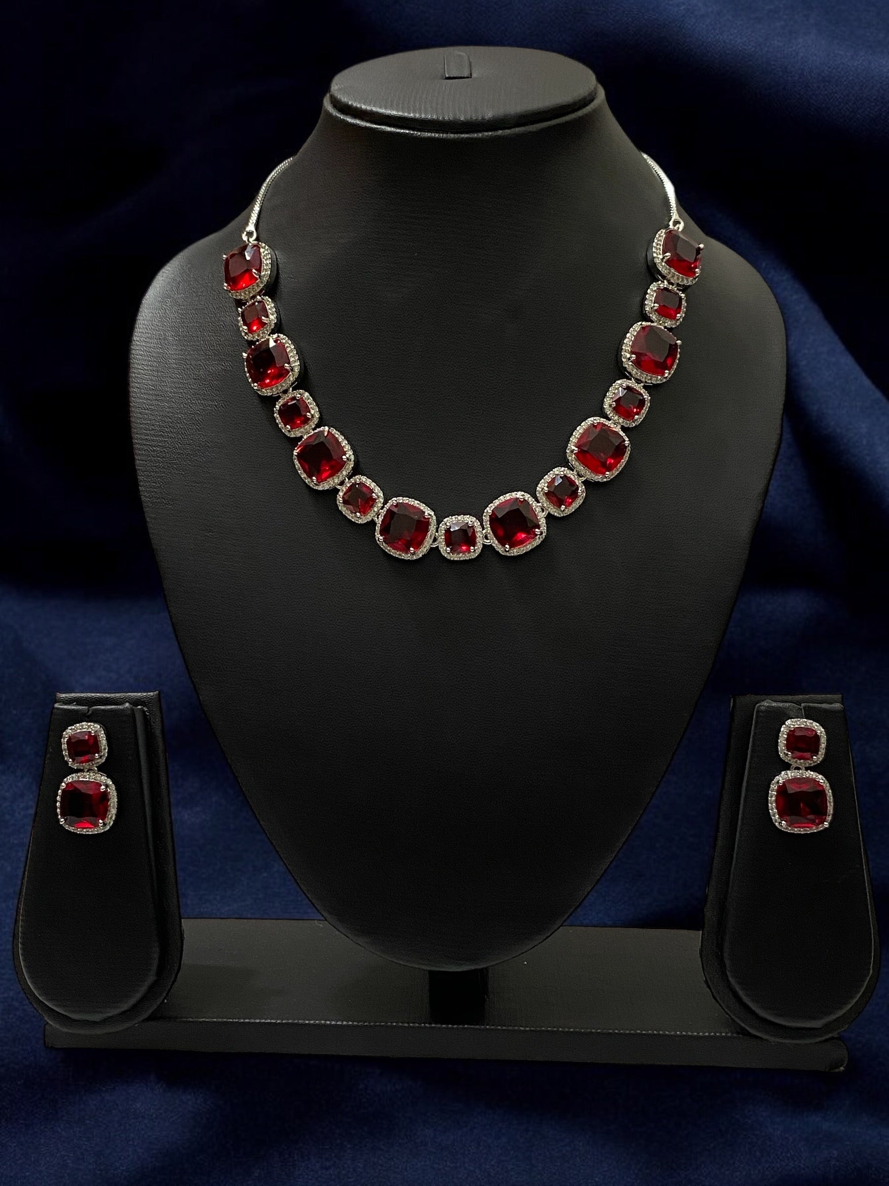 Elegant American Diamond Necklace Set – Sparkling Luxury for Special Occasions