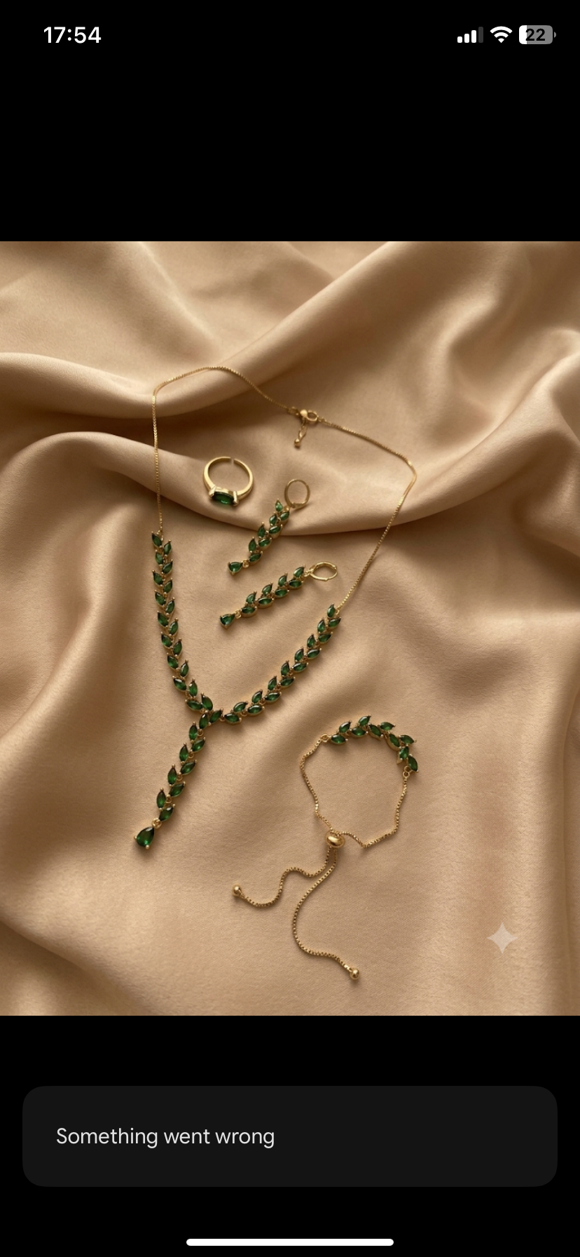 Royale Emerald Green Crystal Set | Anti-Tarnish Gold-Plated Jewellery