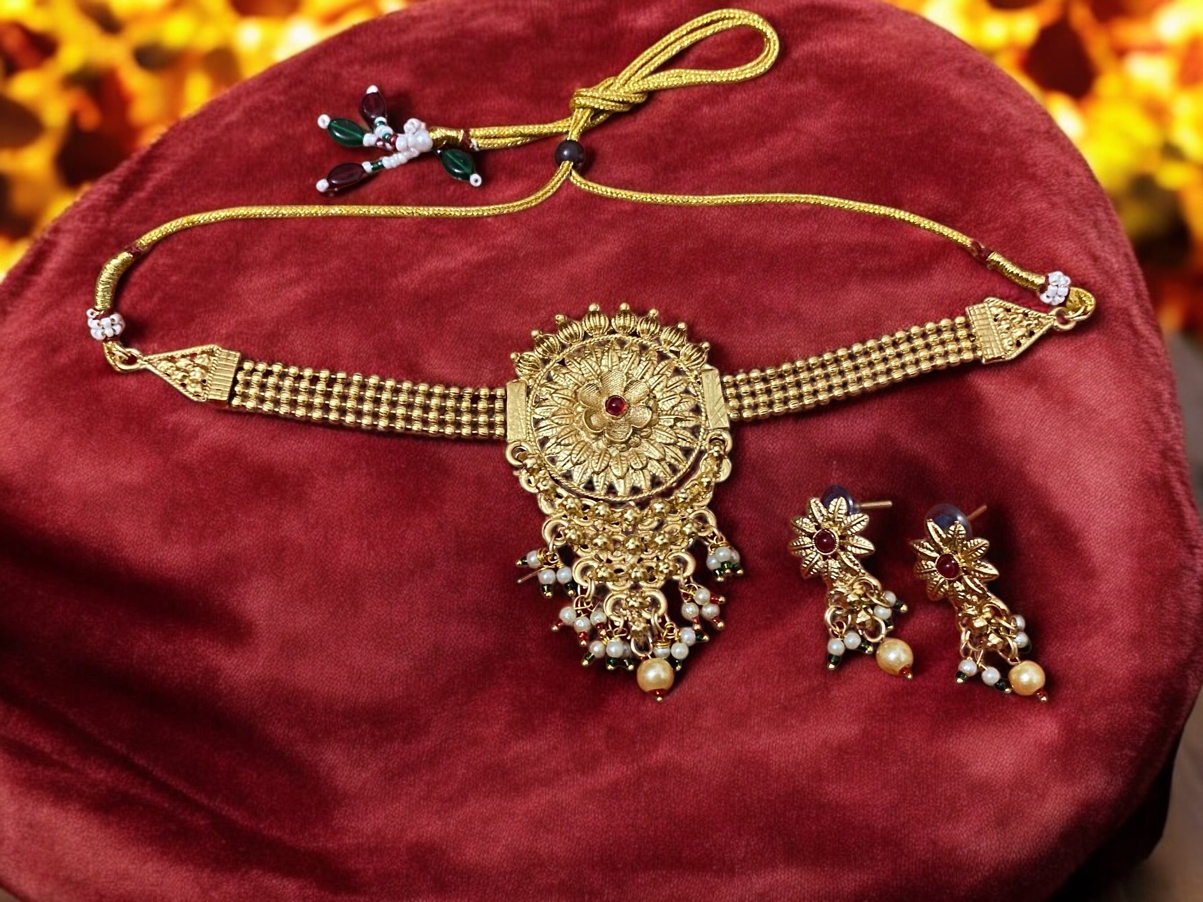Elegant Gold-Plated Designer Necklace – Timeless Luxury for Every Occasion