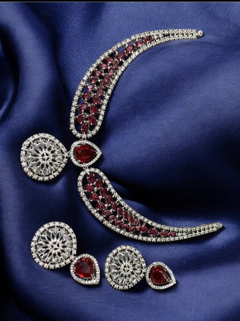 Elegant American Diamond Designer Necklace – A Timeless Statement of Luxury