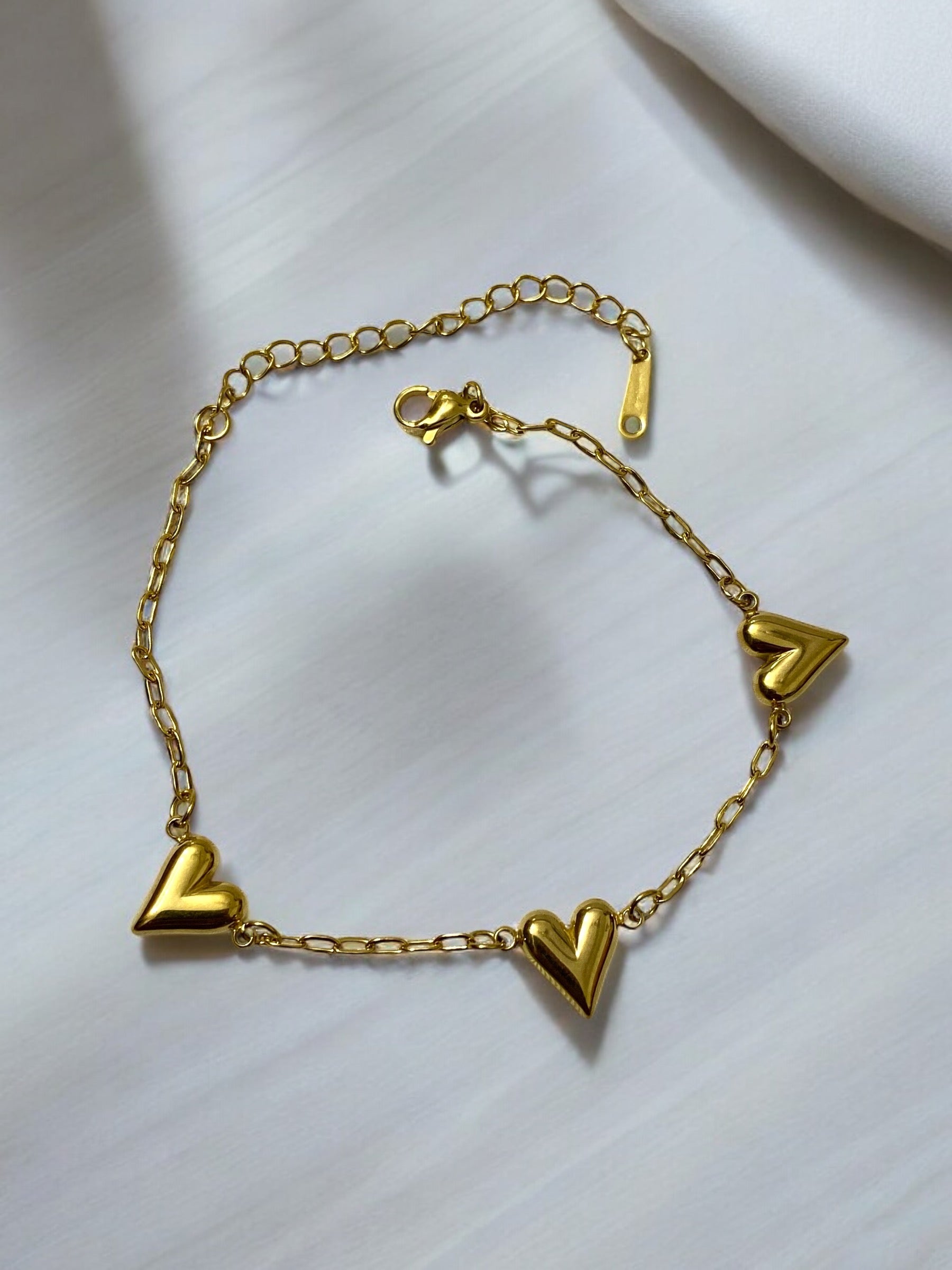 Anti-Tarnish Heart Design Waterproof Chain Bracelet