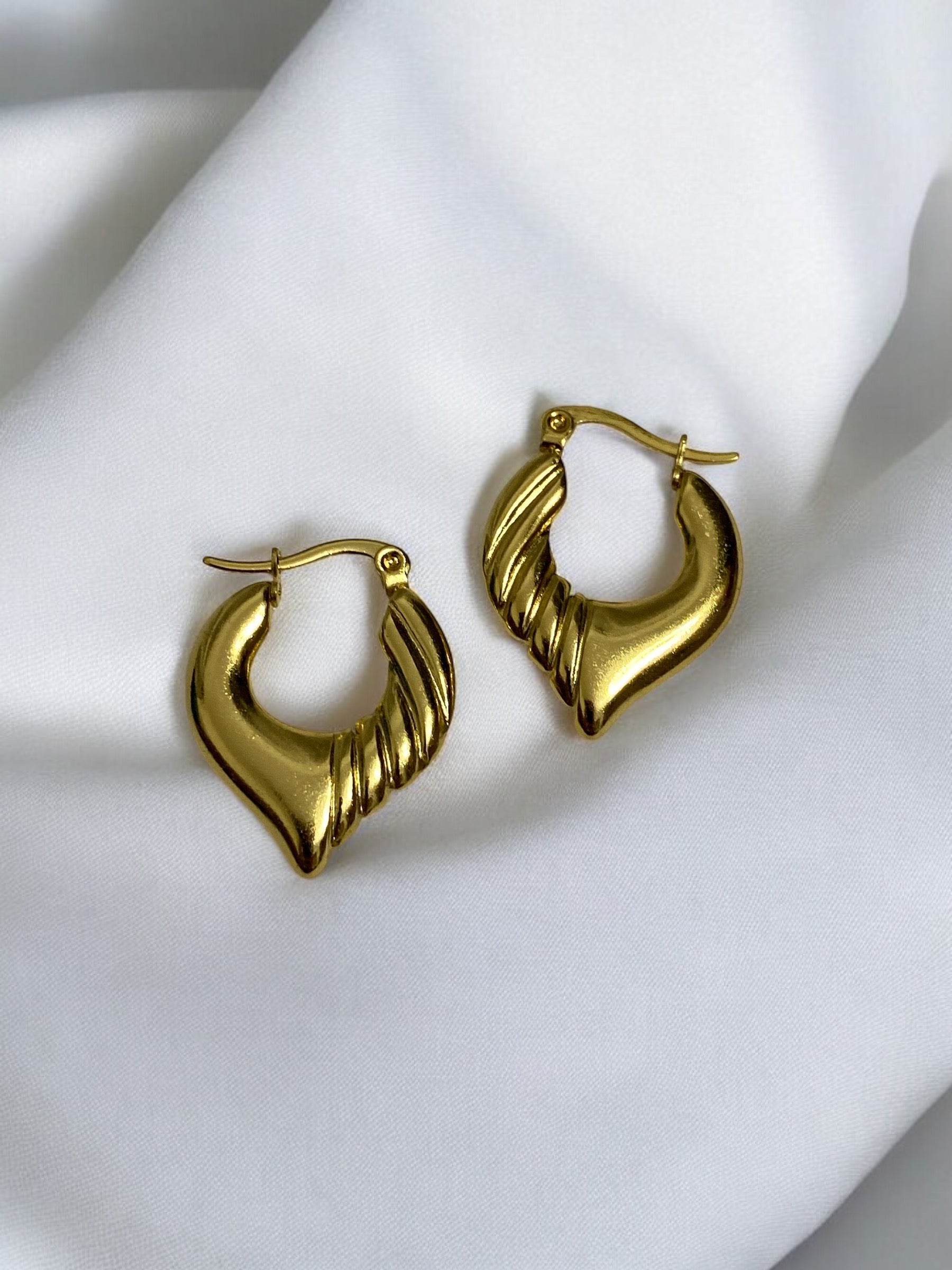 Stunning Anti-Tarnish Designer Hoop Earrings