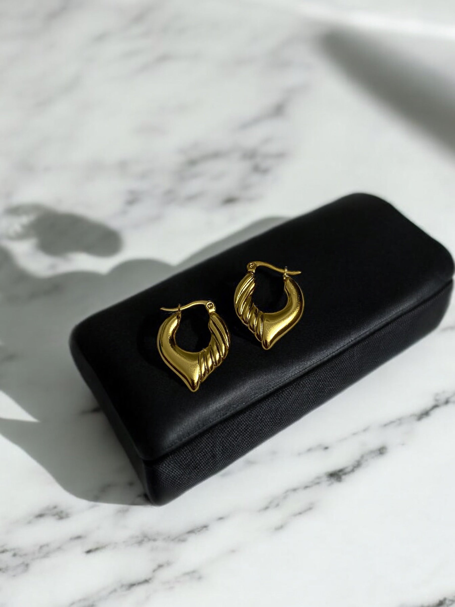 Stunning Anti-Tarnish Designer Hoop Earrings
