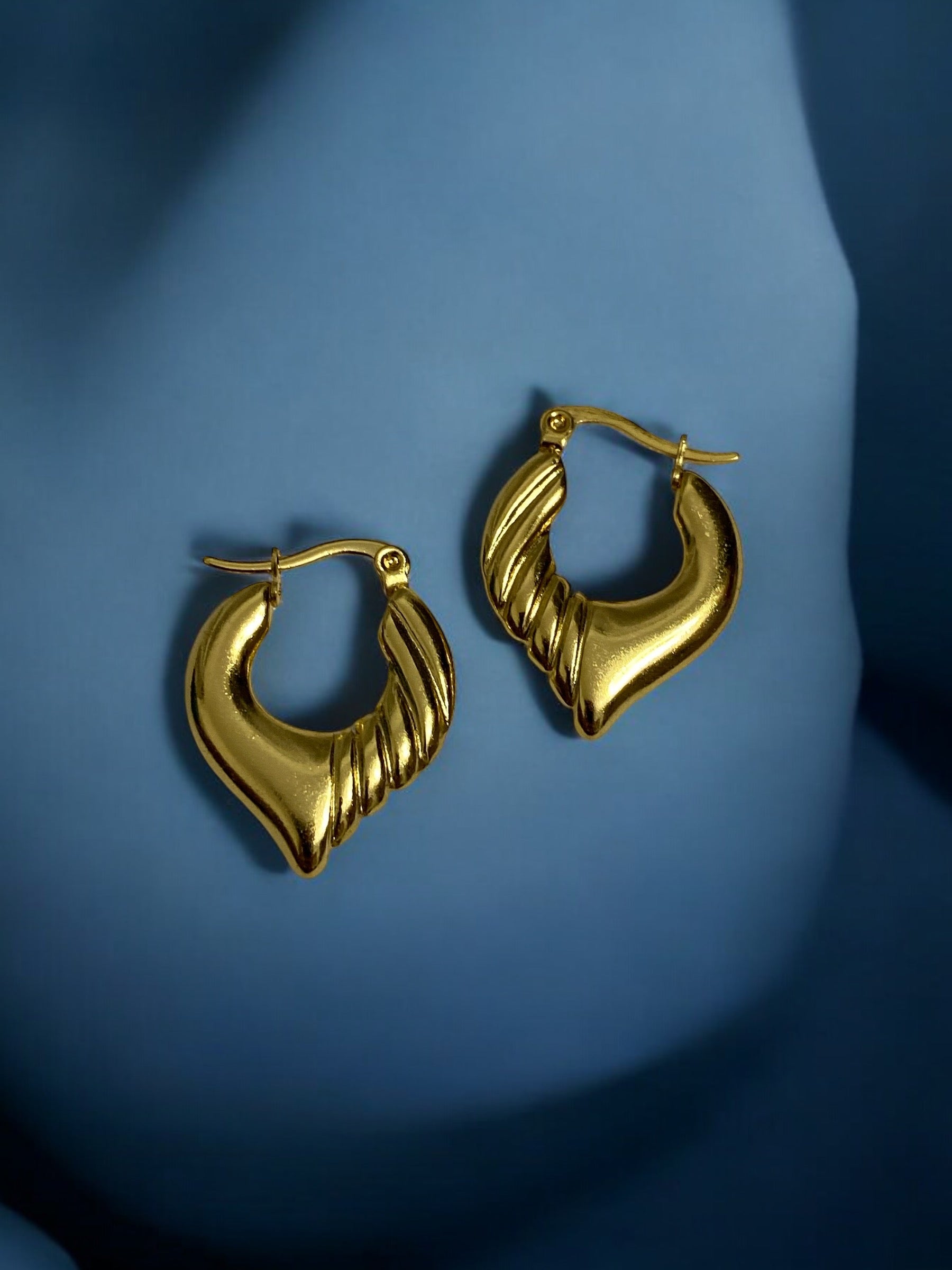 Stunning Anti-Tarnish Designer Hoop Earrings