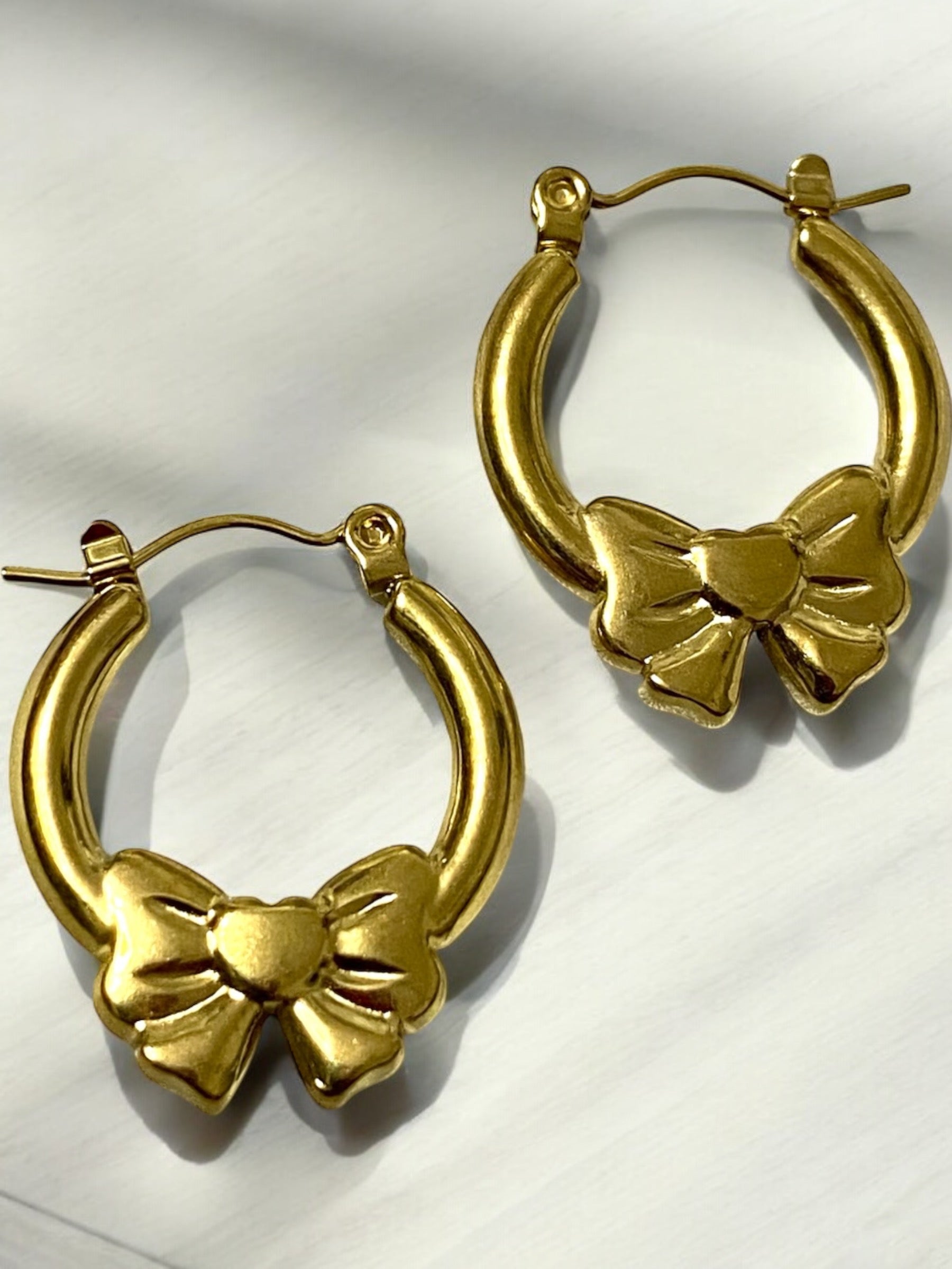 ANti -Tarnish Small Bow Hoops