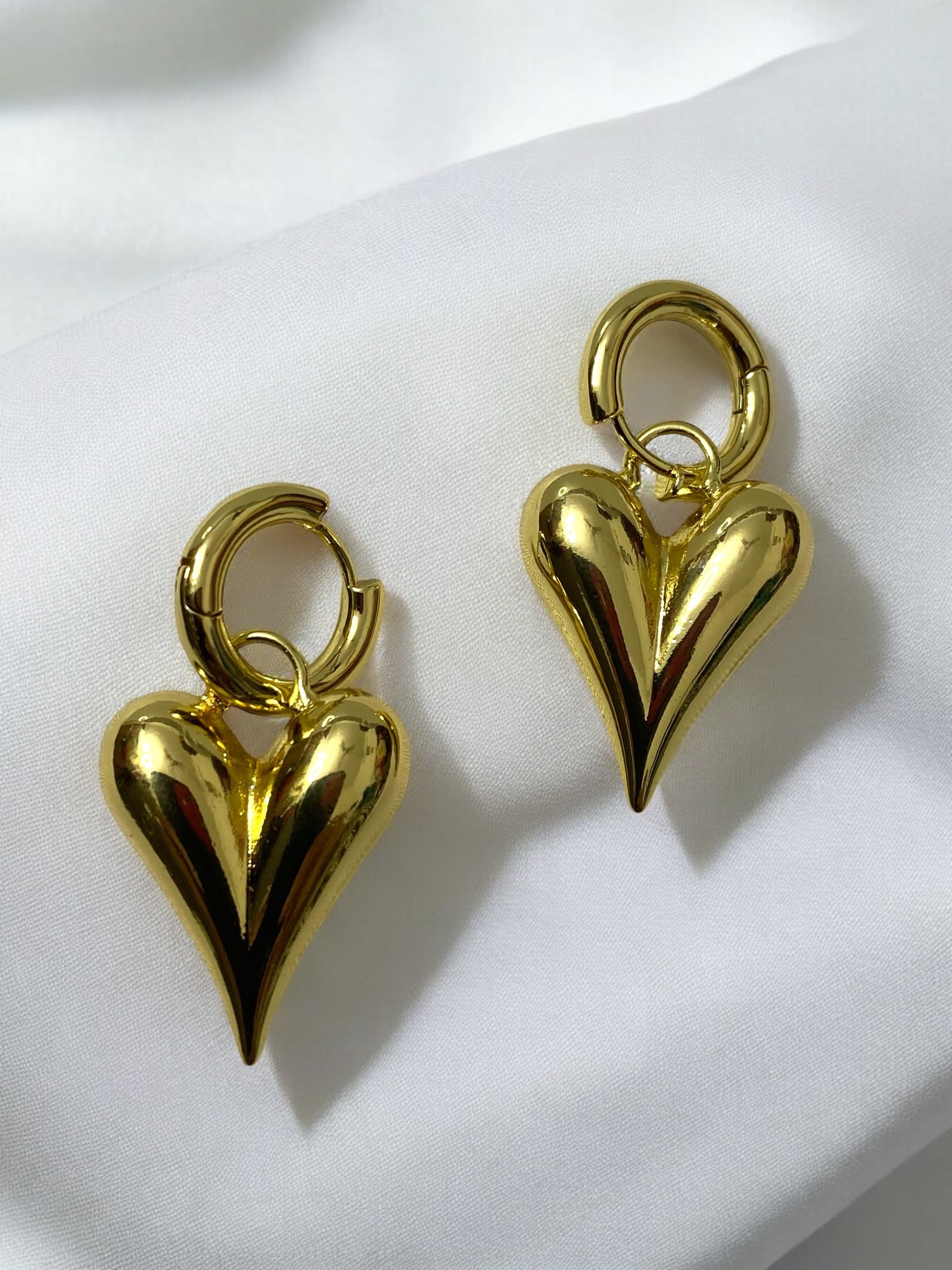Anti-Tarnish Heart Chain with Earrings Set everyday wear Waterproof Durability