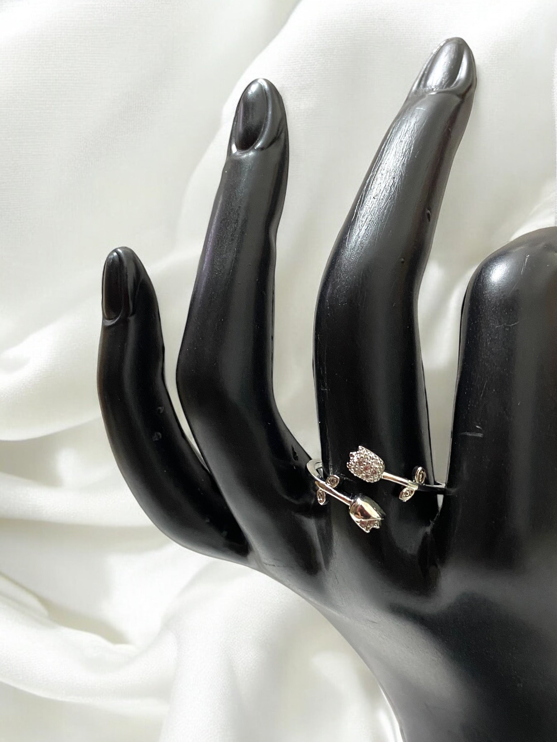 Silver-Plated Minimalist 2-Ring Combo