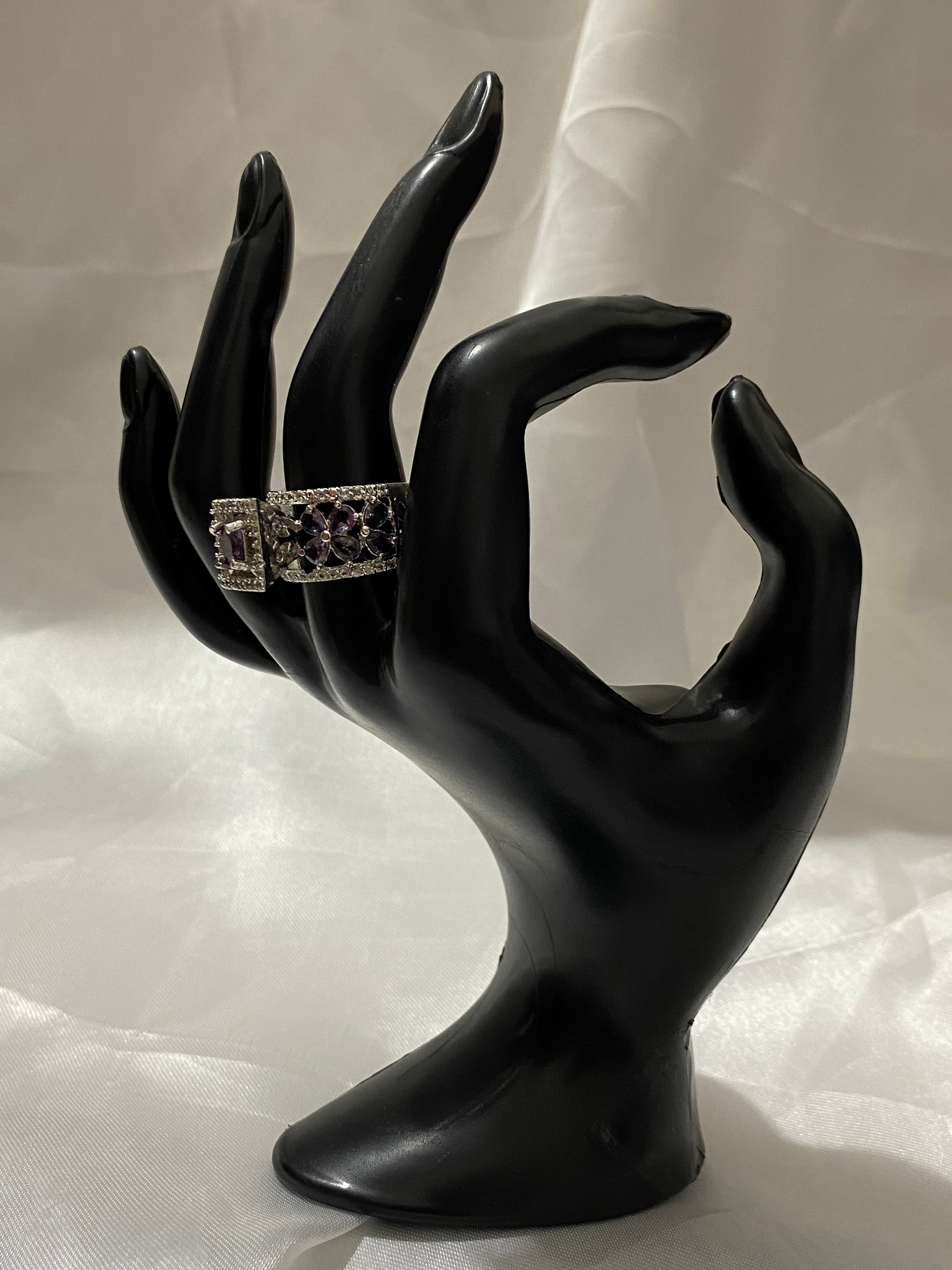 Solitaire Crystal Silver Plated American Diamond Rings For Women
