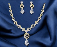 America Diamond Gold & Silver Plated Necklace