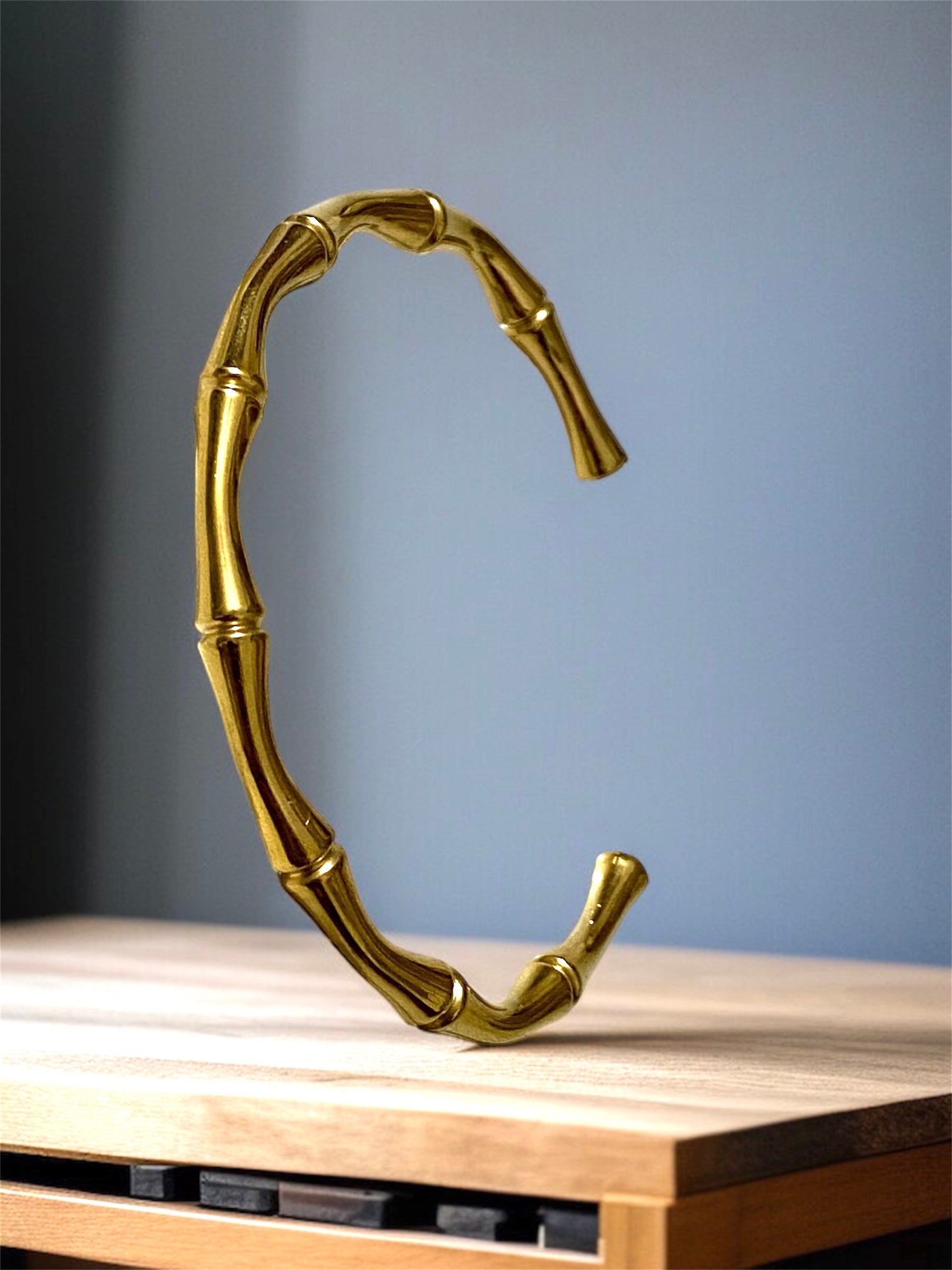 Bamboo Design Anti-Tarnish Cuff Bracelet for Women – Stylish, Durable & Adjustable