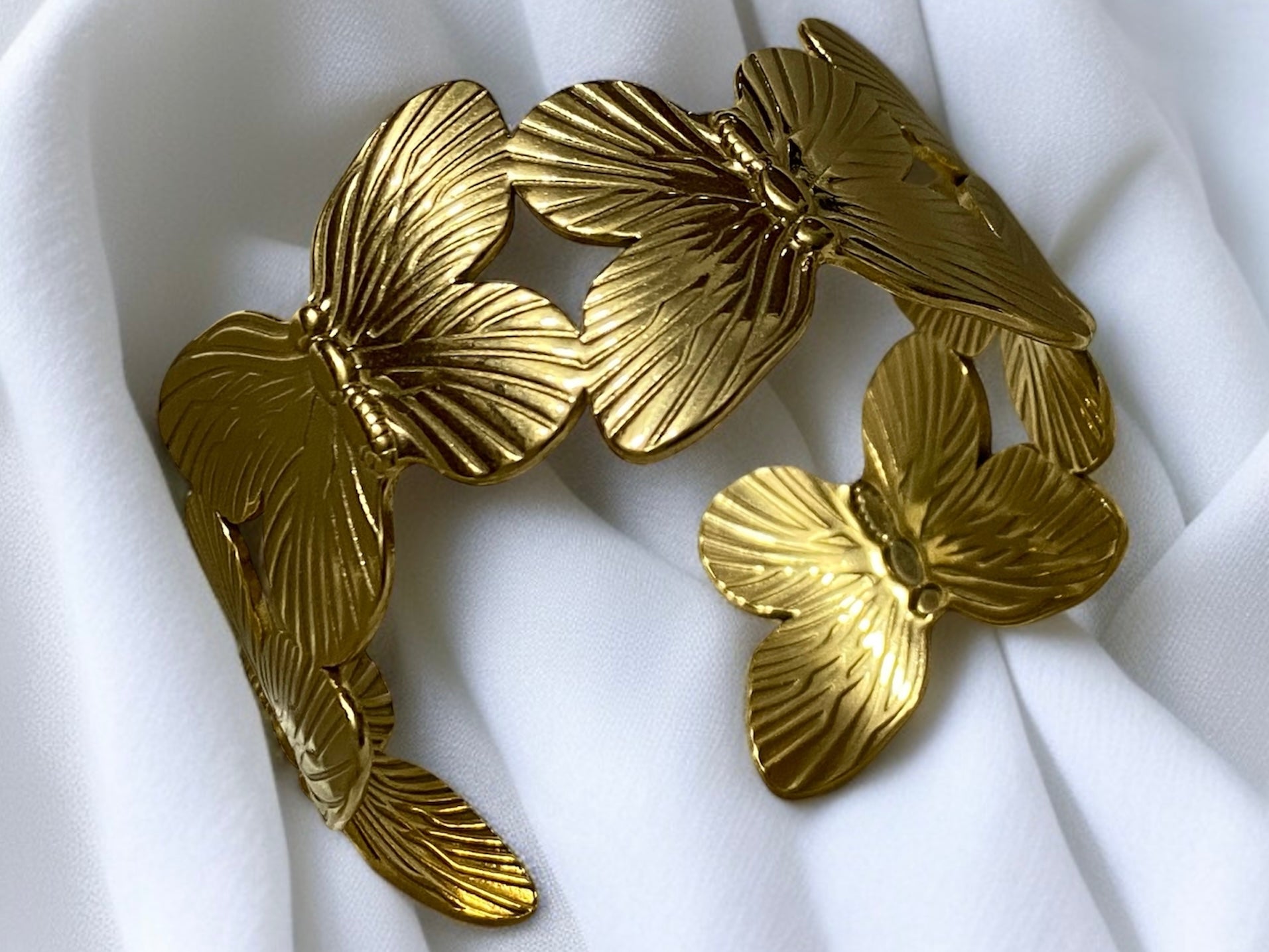 Women’s Anti-Tarnish Butterfly Cuff Bracelet | Designer Classic Look | Elegant Party Wear Jewelry