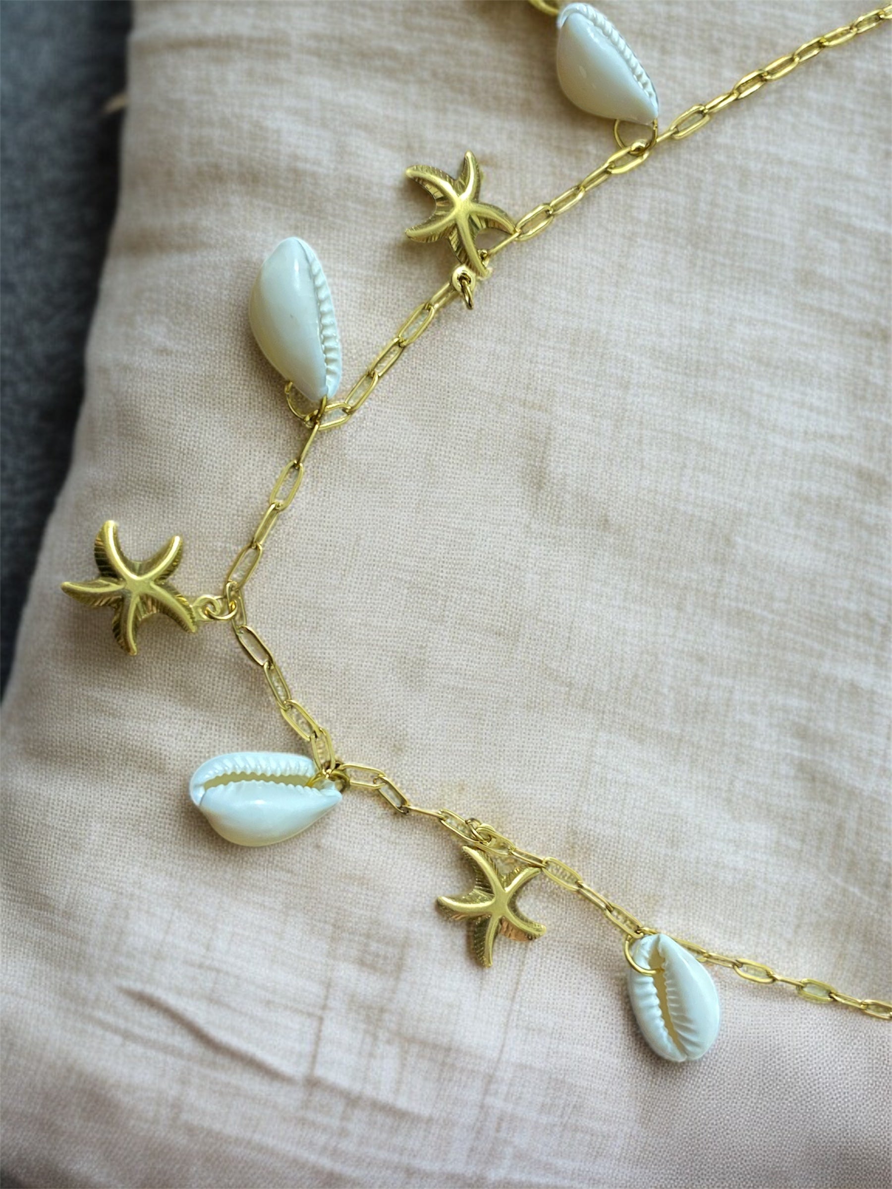 Anti-Tarnish Beach Inspired Chain | Ocean Vibes Pendant Necklace | Everyday Stylish Jewelry for Women & Girls