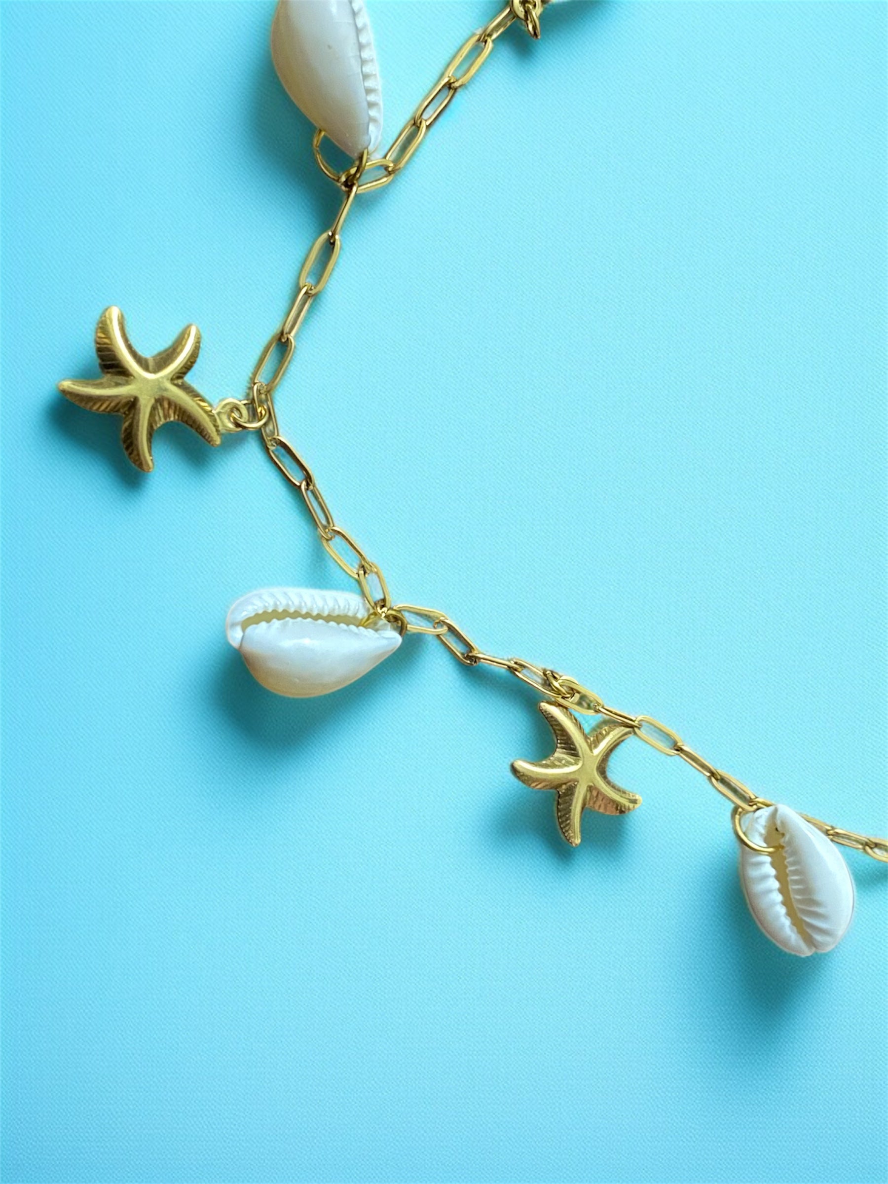 Anti-Tarnish Beach Inspired Chain | Ocean Vibes Pendant Necklace | Everyday Stylish Jewelry for Women & Girls