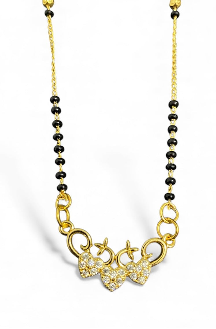 Product Description – 18K Gold Plated Short-Length Mangalsutra (Anti-Tarnish Gold)